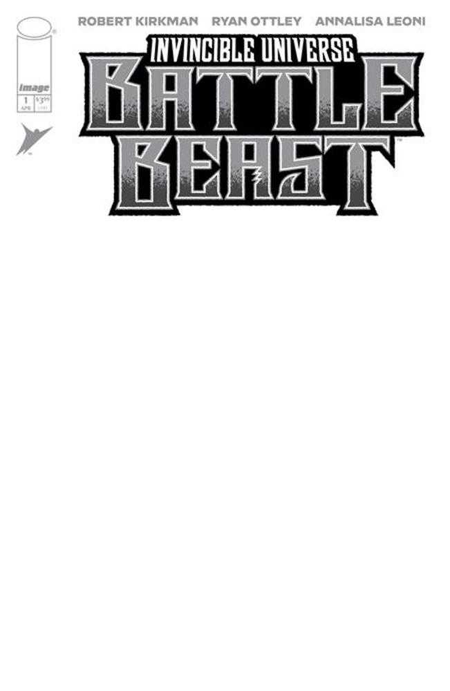 Invincible Universe Battle Beast #1 Cover I Blank Sketch Variant