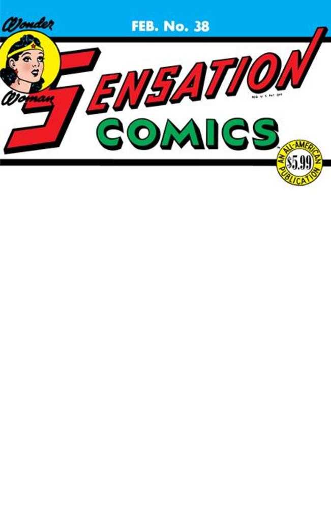 Sensation Comics #38 Facsimile Edition Cover C Blank Variant