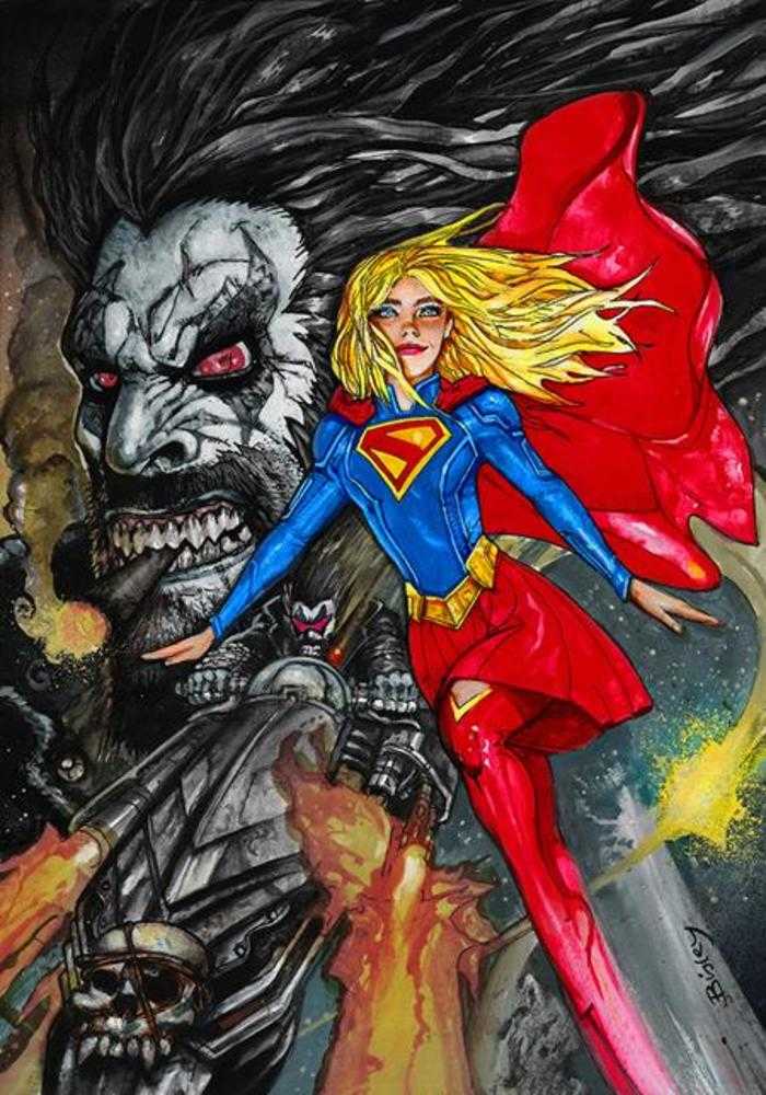 Lobo #4 Cover E Simon Bisley Supergirl Movie Card Stock Variant