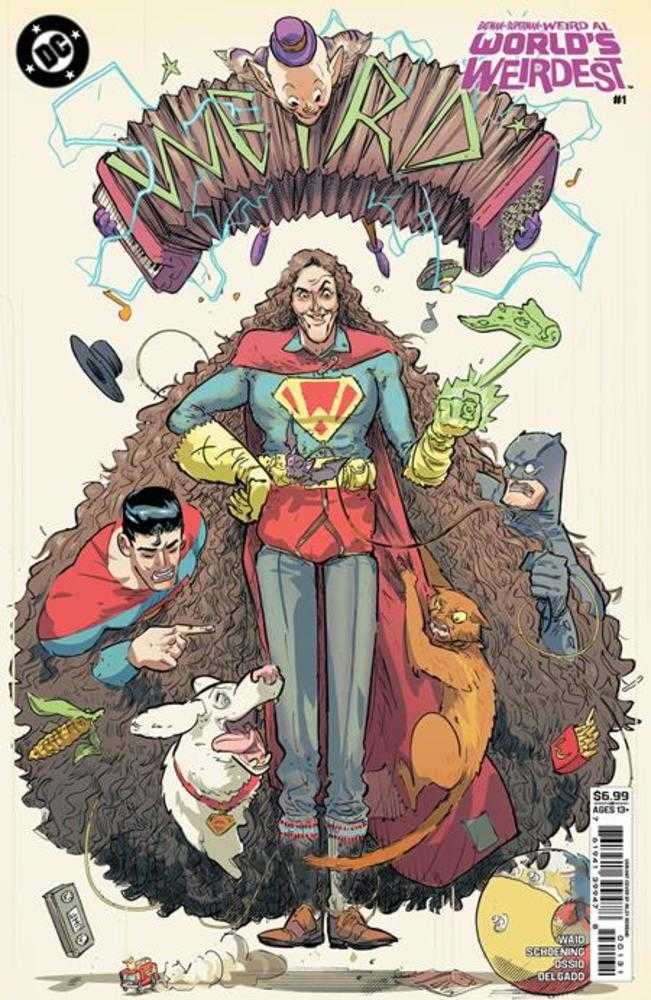 Batman Superman Weird Al Worlds Weirdest #1 (One Shot) Cover C Riley Rossmo Card Stock Variant