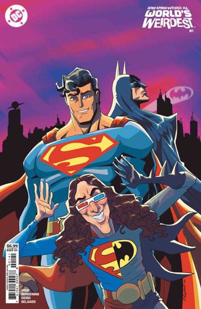 Batman Superman Weird Al Worlds Weirdest #1 (One Shot) Cover D Jerry Gaylord Card Stock Variant