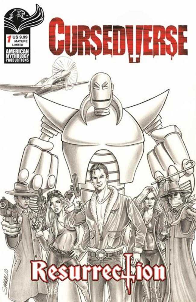Cursedverse Resurrection #1 Cover E Mark Sparacio Limited Black & White Variant