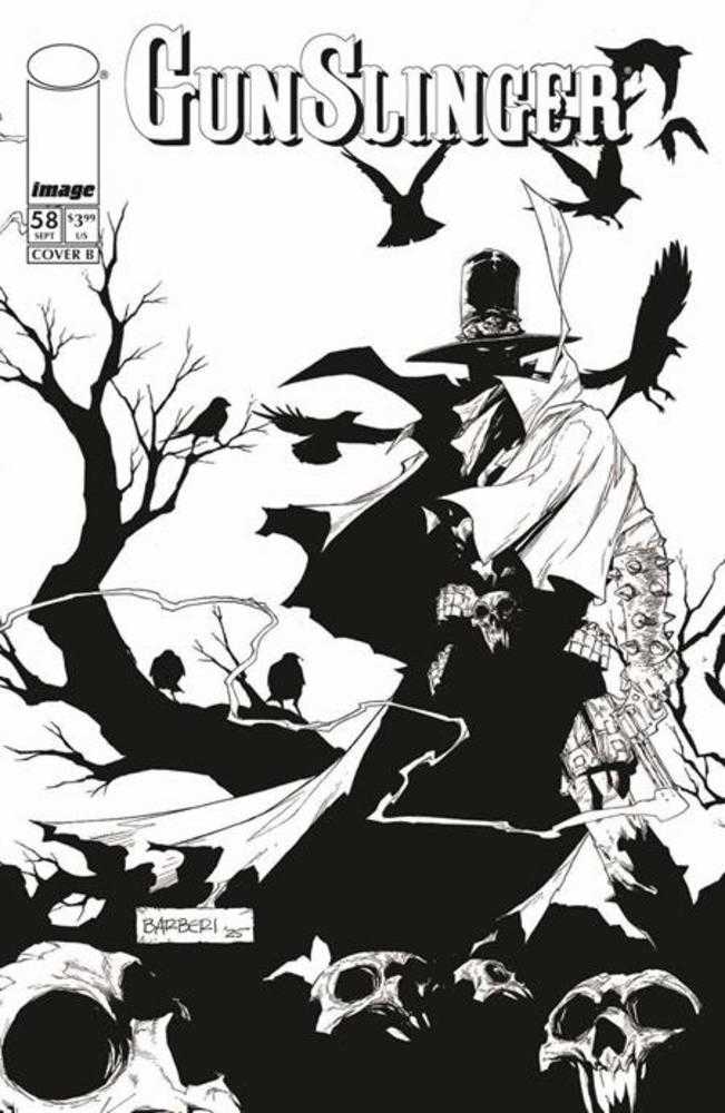 Gunslinger Spawn #58 Cover B Carlo Barberi Black & White Variant