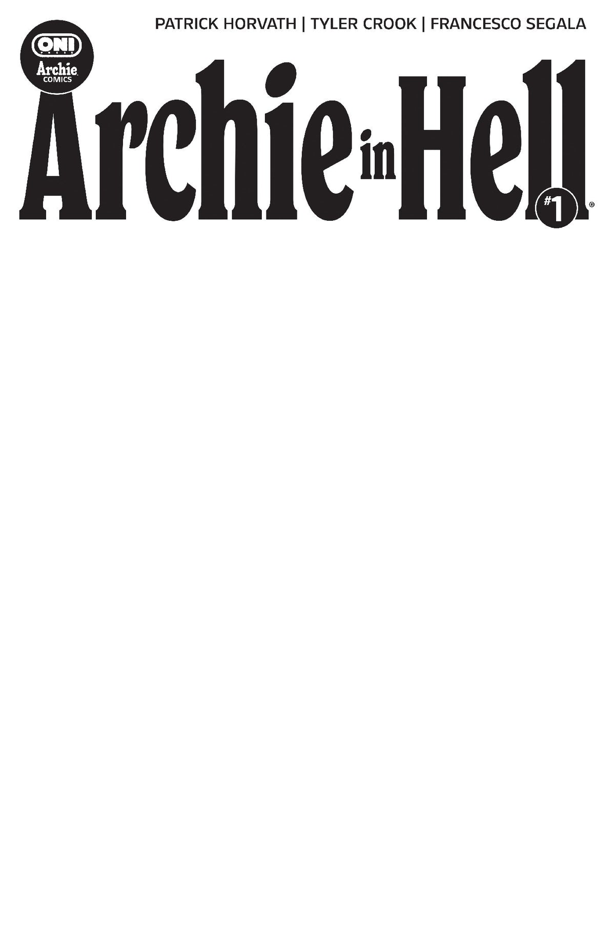 Archie In Hell #1 Cover E Blank Sketch Variant