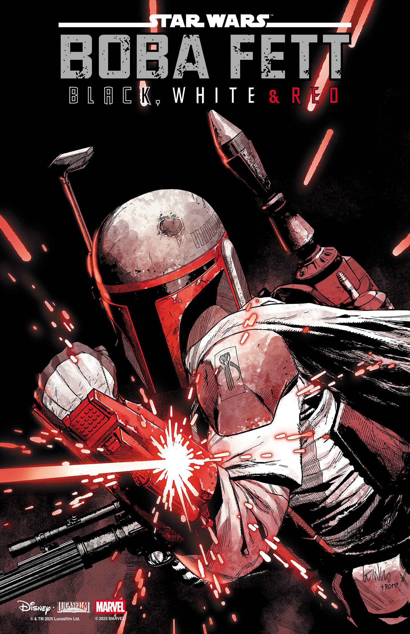 Star Wars: Boba Fett Black, White & Red #1 Leinil Yu Variant