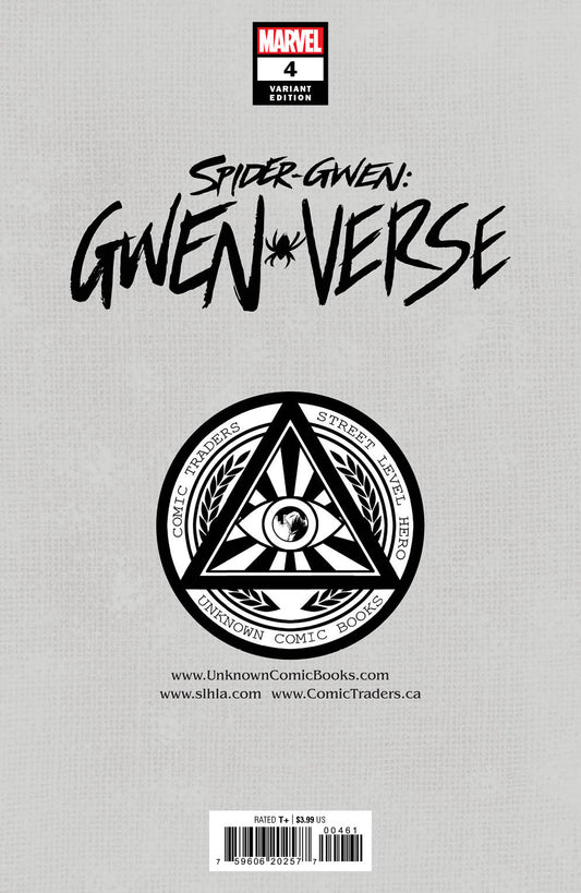 Spider-Gwen: Gwenverse #4 Unknown Comics Philip Tan Exclusive Virgin Var (07/20/2022)
