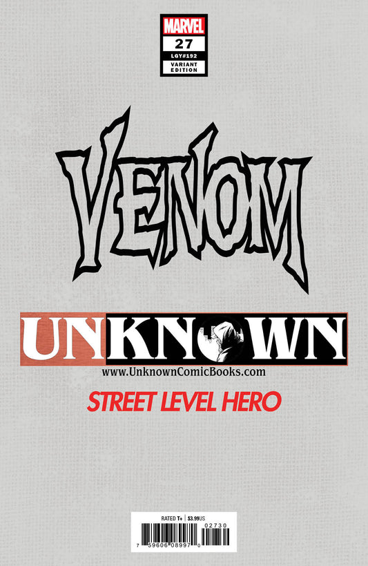 VENOM #27 UNKNOWN COMICS TYLER KIRKHAM SECRET COLOR SPLASH