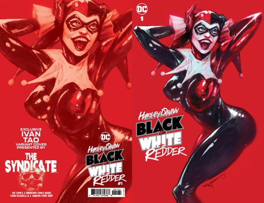 HARLEY QUINN: BLACK WHITE REDDER #1 (IVAN TAO EXCLUSIVE TRADE/MINIMAL VARIANT SET)(2023)