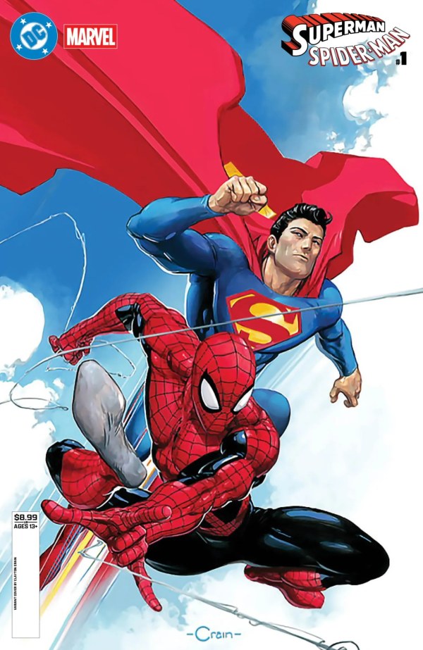DC Marvel Superman Spider-Man #1 (One Shot) Cover D Clayton Crain Card Stock Variant