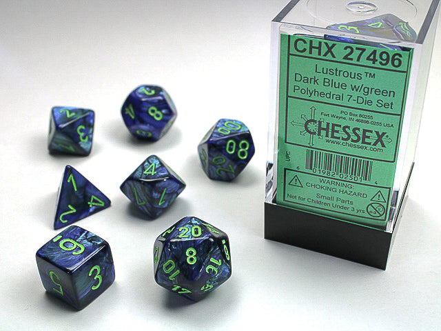 Chessex Dice - Lustrous - Dark Blue/Green