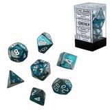 Chessex Dice - Gemini - Steel-Teal/White