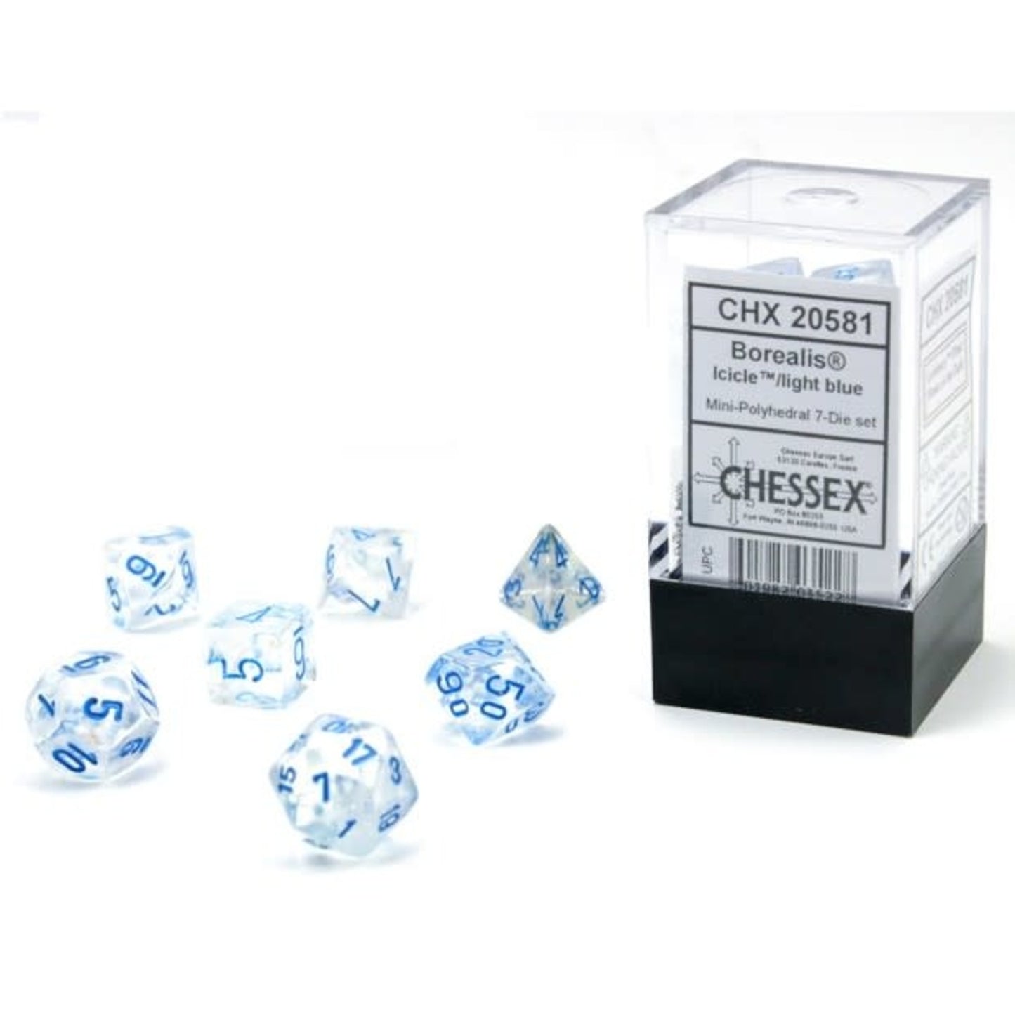 Chessex Dice - Borealis - Icicle/Light Blue
