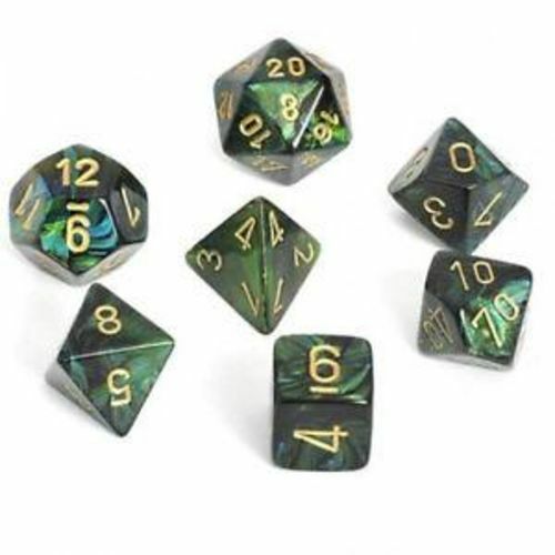 Chessex Dice - Scarab - Jade/Gold