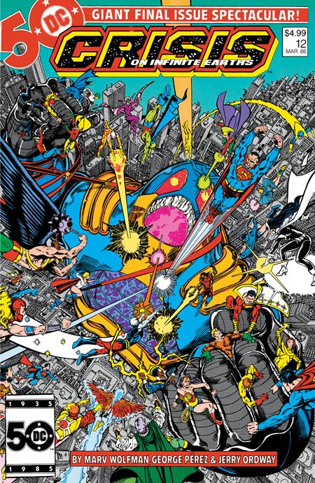 CRISIS ON INFINITE EARTHS #12 FACSIMILE EDITION CVR A GEORGE PEREZ