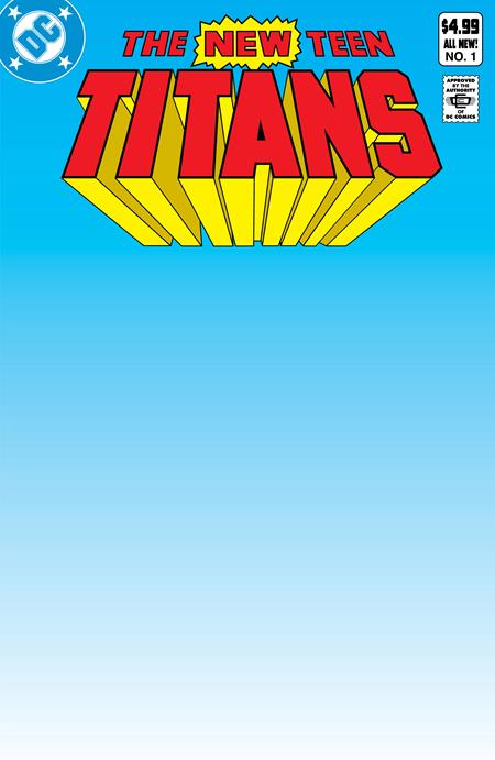 New Teen Titans #1 Facsimile Edition Cover C Blank Card Stock Variant