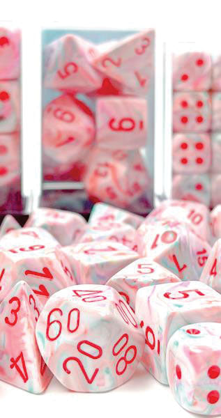 Chessex Dice - Festive Pop Art/Red