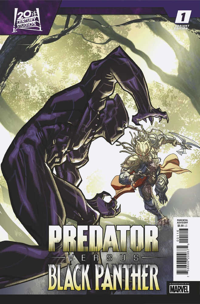 Predator vs. Black Panther #1 1:25 Pete Woods Variant