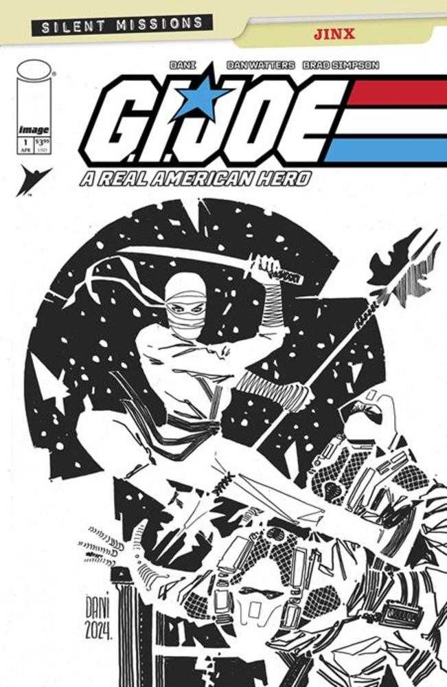 G.I. Joe A Real American Hero Jinx #1 (One Shot) Cover C 1 in 10 Dani Black & White Variant