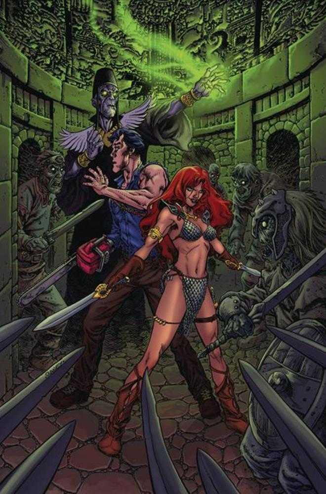 Red Sonja vs The Army Of Darkness #3 Cover E Tom Raney Metal Premium Variant