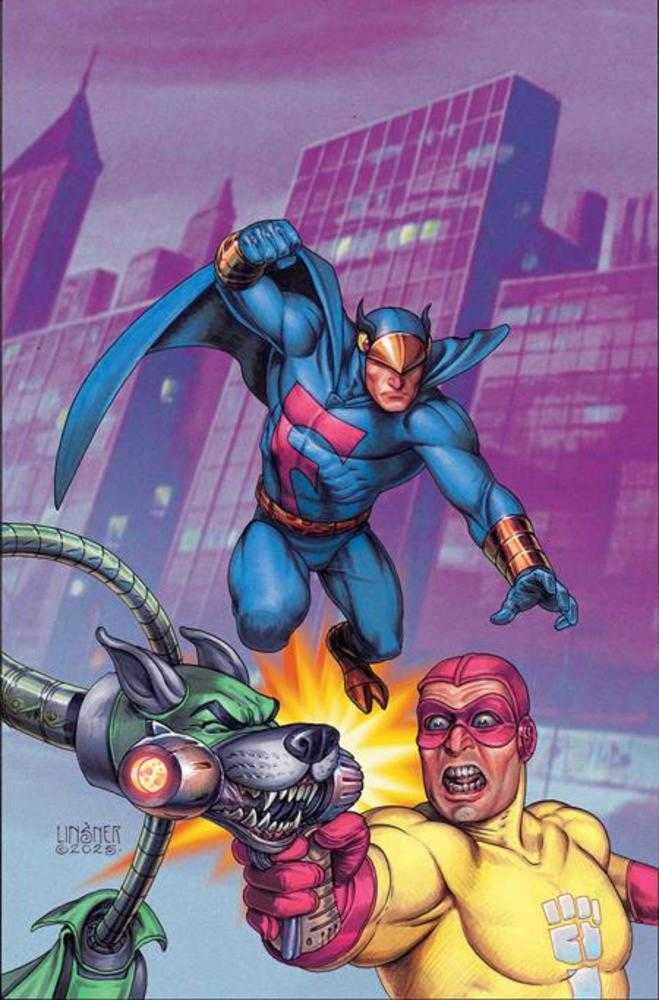 Blue Falcon & Dynomutt #1 Cover U 1 in 10 Joseph Michael Linsner Foil Virgin Foc Bonus Variant