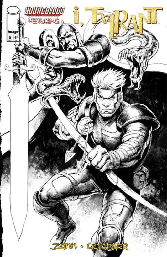 I Tyrant #5 Cover E Godfarr Youngblood Black & White Team Up Full Art Variant (Mature)