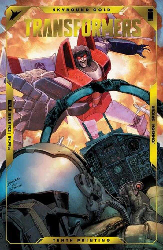 Transformers #2 10 Th Printing Cover B Jay Anacelto & Romulo Fajardo Jr Emboss & Gold Foil Variant
