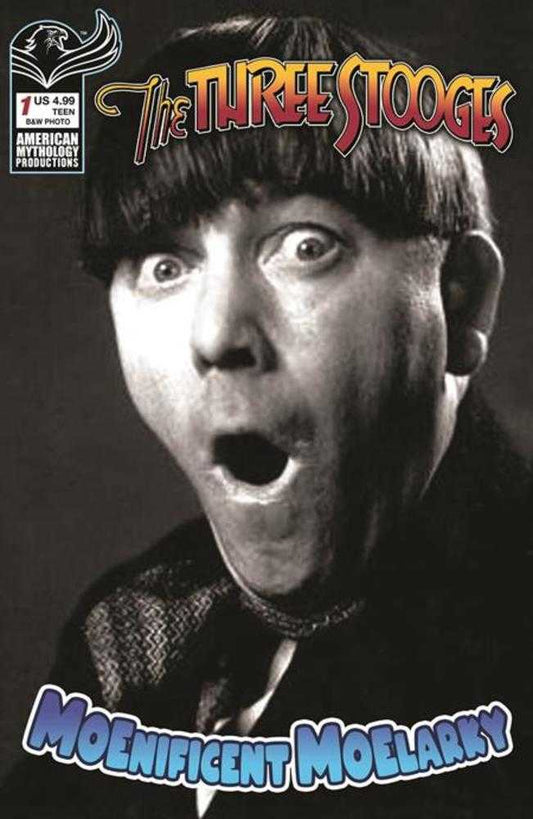 Three Stooges Moenificent Moelarky #1 Cover C Black & White Photo Variant