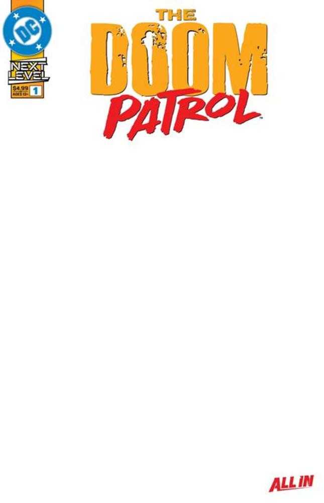 Doom Patrol #1 Cover E Blank Card Stock Variant
