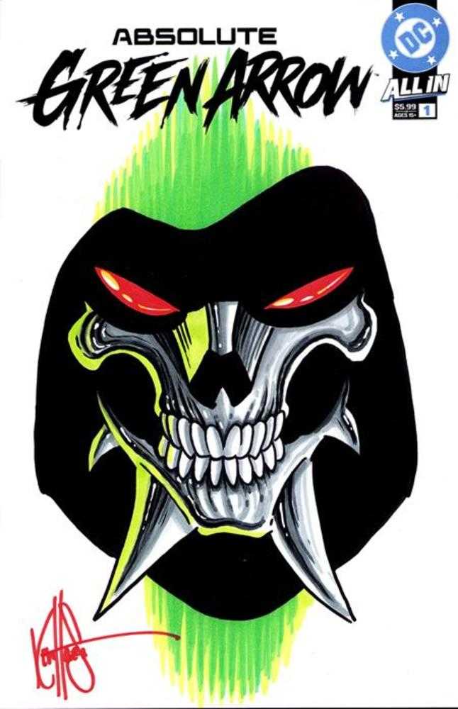 Df Absolute Green Arrow #1 Blank Variant Signed And Remarked By Ken Haeser