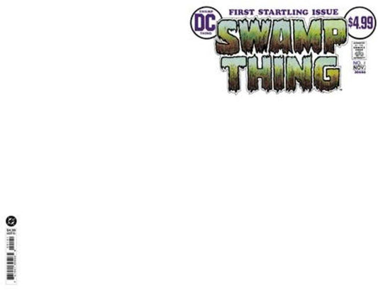 Swamp Thing #1 Facsimile Edition Cover D Blank Card Stock Variant