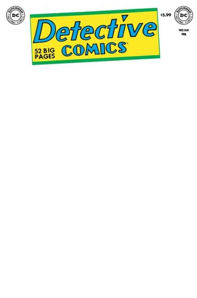 Detective Comics #168 Facsimile Edition Cover B Blank Card Stock Variant