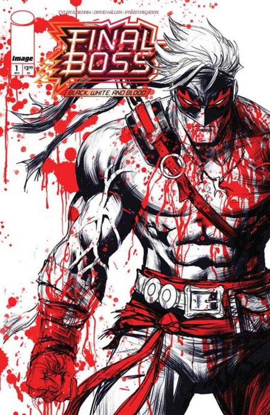 Final Boss #1 Black White And Blood Reprint Cover A Tyler Kirkham (Mature)