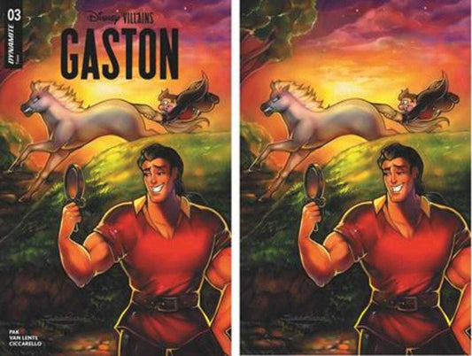 Disney Villains Gaston #3 Cvrs I & J Sukesha Ray Trade & Virgin Dynamite Com Exclusive Set (Bundle Of 2) Variant