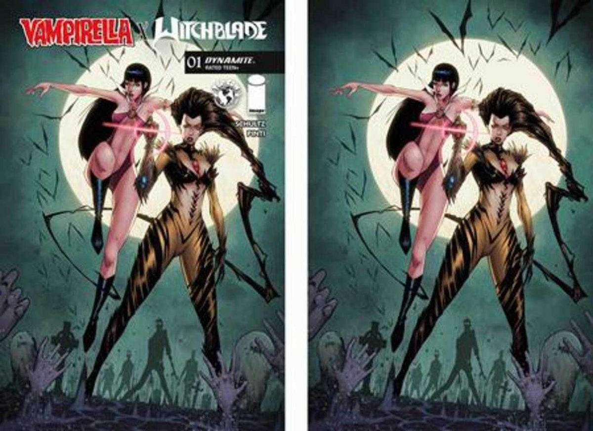Vampirella X Witchblade #1 Cover Zi & Zj Dynamite Com Chris !Mber (Bundle Of 2) Variant