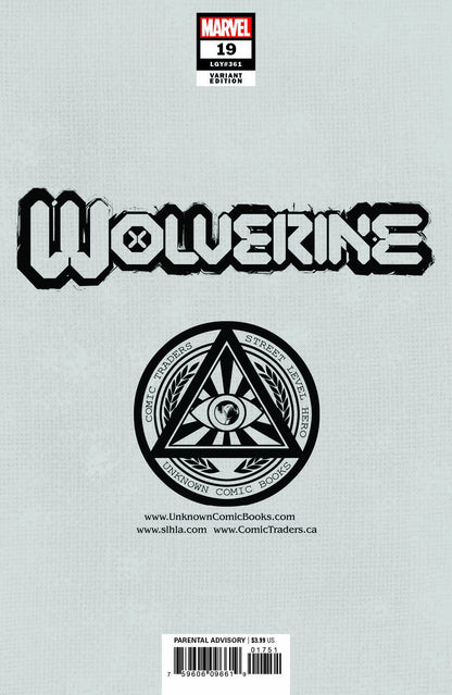 WOLVERINE #19 (MR) UNKNOWN COMICS ALAN QUAH EXCLUSIVE VAR (12/15/2021) (12/22/2021)