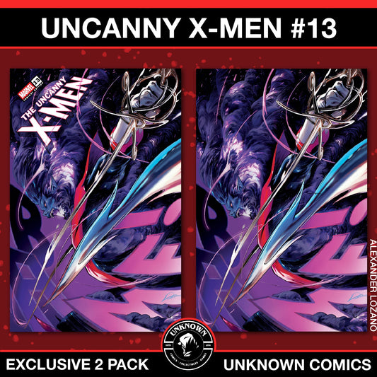 [2 pack] Uncanny X-men #13 Unknown Comics Alexander Lozano Exclusive Var (04/09/2025)