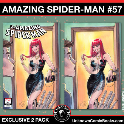 [2 Pack] Amazing Spider-Man #57 Unknown Comics Sabine Rich Exclusive Var (09/11/2024)