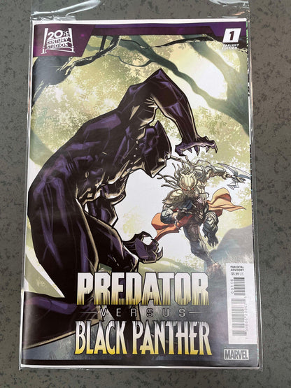 Predator vs. Black Panther #1 1:25 Pete Woods Variant