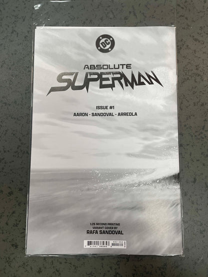 Absolute Superman #1 2nd Print Cover D 1:25 Rafa Sandoval Concept Wraparound Card Stock Variant