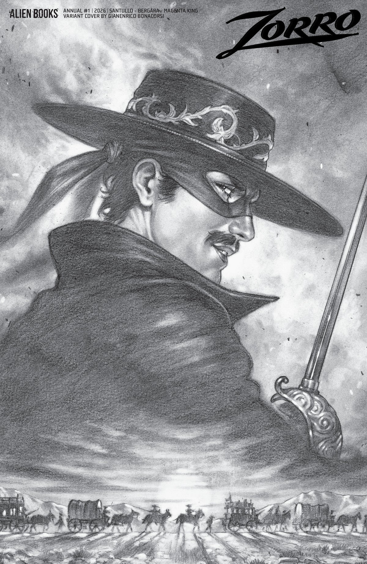 Zorro Annual #1 Variant D (Bonacorsi Black & White)