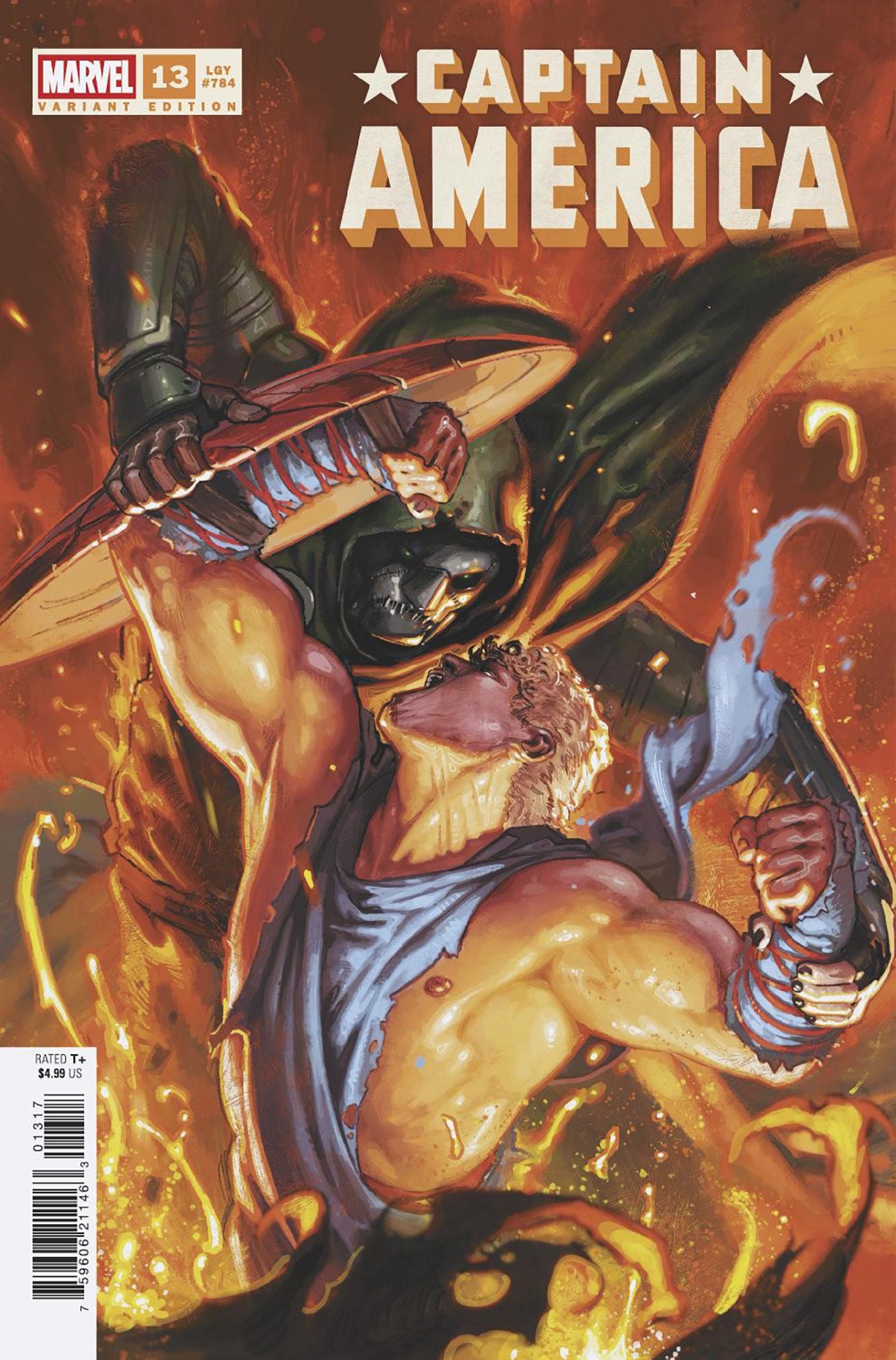 Captain America #13 1:25 Davide Paratore Variant [Arm]