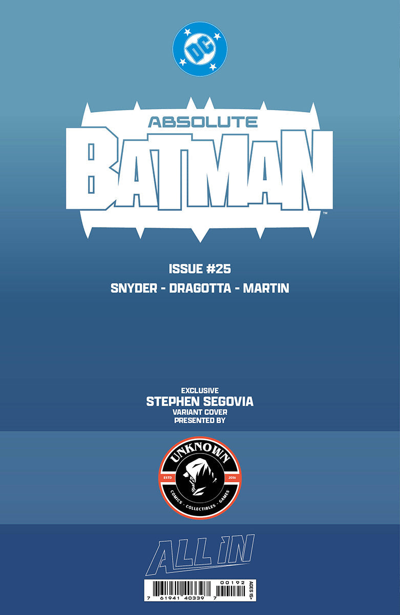ABSOLUTE BATMAN #25 CONNECTING COVER B STEPHEN SEGOVIA EXCLUSIVE VAR (10/28/2026)