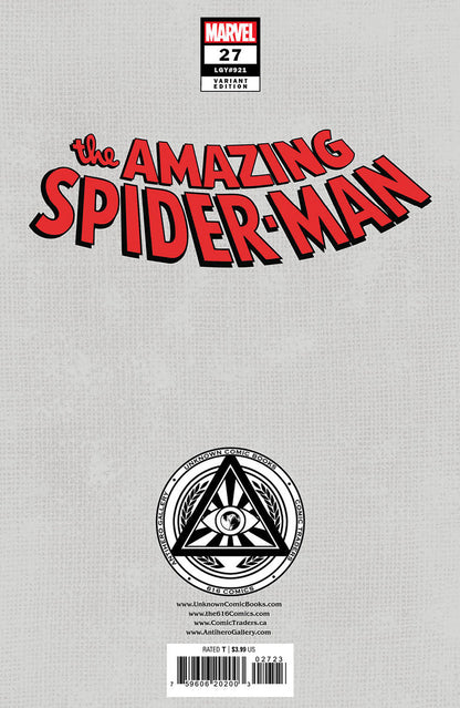 [Signed by Nathan Szerdy] AMAZING SPIDER-MAN #27 SIGNED Nathan Szerdy Virgin Variant IN STOCK