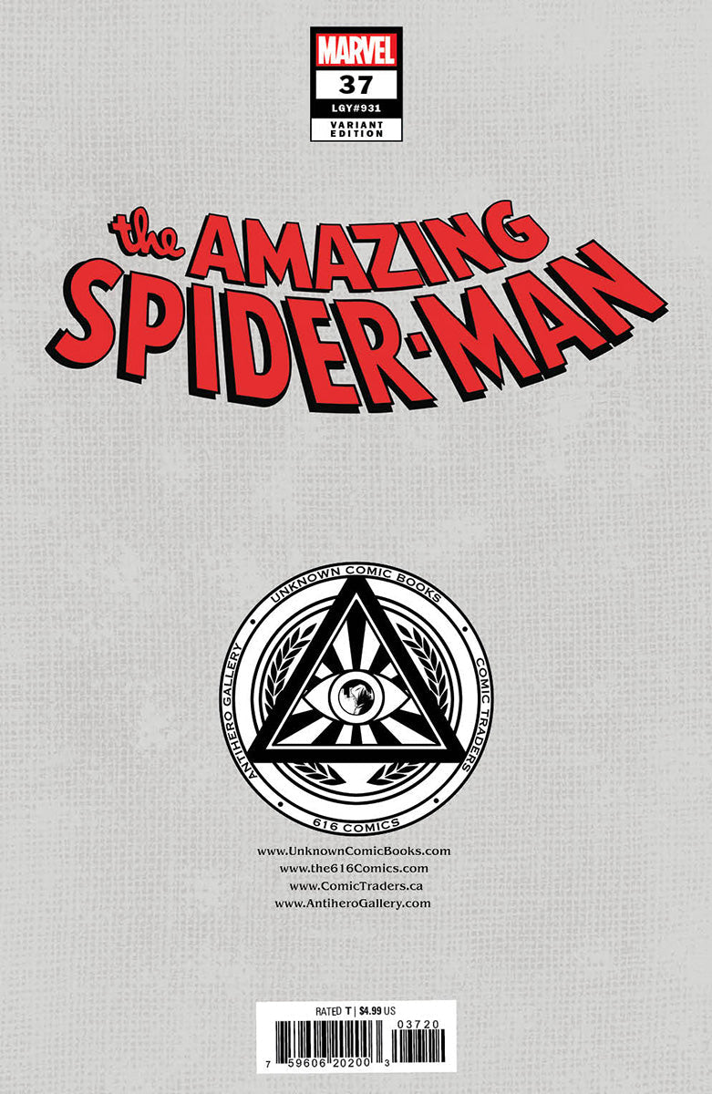 [Foil] Amazing Spider-Man #37 [Gw] Unknown Comics Nathan Szerdy Exclusive Foil Virgin Var (11/08/2023)