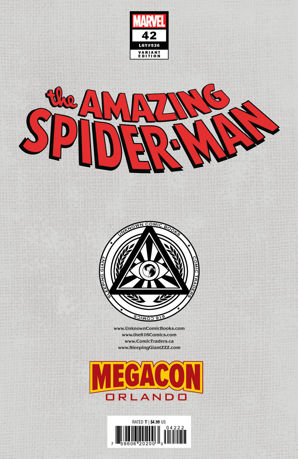 [FOIL] AMAZING SPIDER-MAN #42 [GW] UNKNOWN COMICS EJIKURE EXCLUSIVE VIRGIN MEGACON 2024 VAR (02/14/2024)