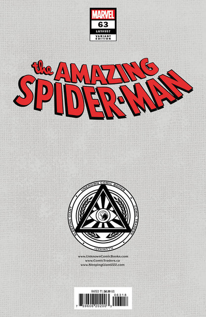 [2 Pack] Amazing Spider-Man #63-#64 Unknown Comics Kaare Andrews Connecting Covers Exclusive Var (12/25/2024)