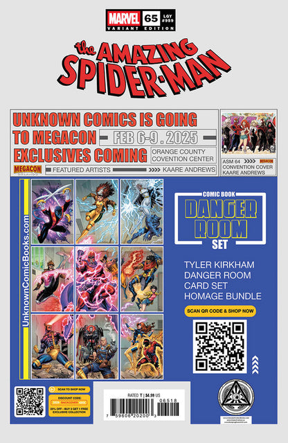 [2 PACK] Amazing Spider-Man #65 Unknown Comics Mateus Manhanini Exclusive Var (01/08/2025)