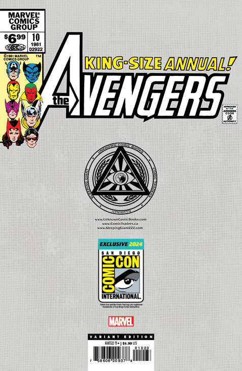 [Foil] Avengers Annual #10 Unknown Comics Nathan Szerdy Exclusive Var Facsimile Virgin Sdcc 2024 Edition (05/24/2024)