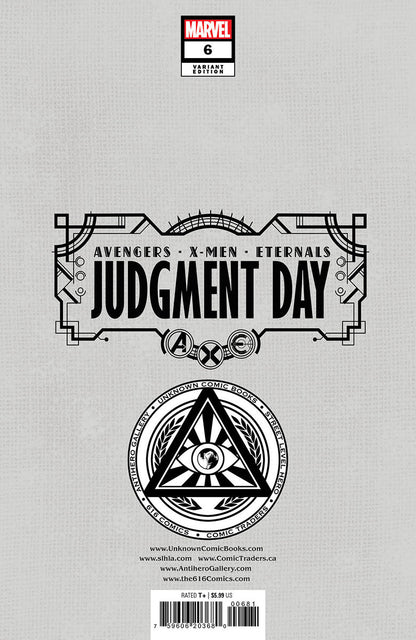 A.X.E.: JUDGMENT DAY OMEGA #1 UNKNOWN COMICS DAVID NAKAYAMA HELLFIRE EXCLUSIVE VIRGIN VAR (11/09/2022)