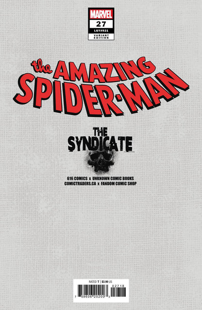 AMAZING SPIDER-MAN #27 TIAGO DA SILVA (616) EXCLUSIVE VIRGIN VAR (06/28/2023)